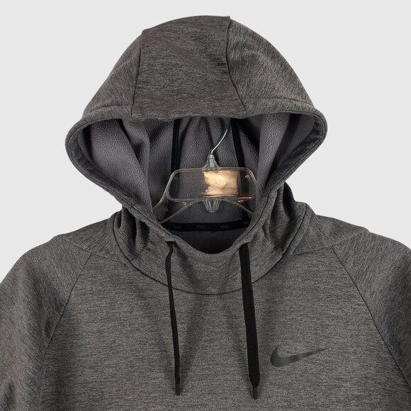 Mens Nike Dri Fit Grey Hoodie Sweat Shirt Long Sleeve Pullover Mens XL - Picture 4 of 9